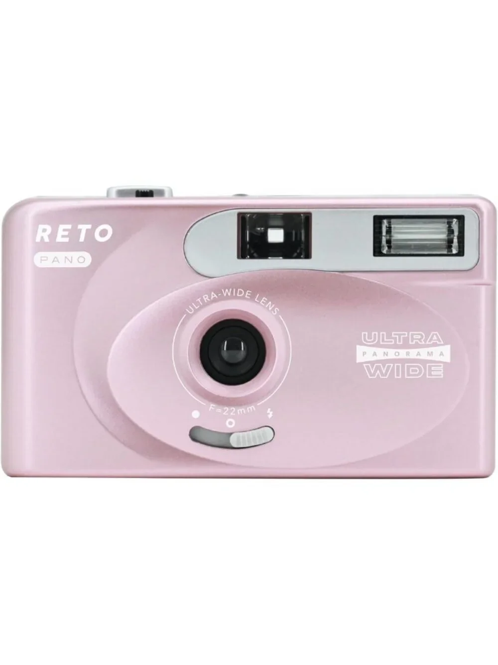 35mm Film Camera with 22mm Wide Lens, Panorama & Cinematic Modes - Metallic Pink